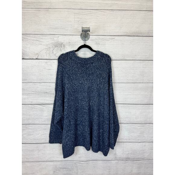 A New Approach Plus Size Blue Woven Knit V-Neck Sweater Size 2X - Picture 5 of 5